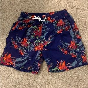 Colorful swim trunks